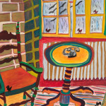 Birds and Rain, original painting by Natalie Goldberg
